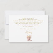 Laarzen Bloem Bloemen Bloemige Cowgirl Bruids Show Bedankkaart (Achterkant)