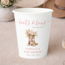 Laarzen Bogen Flessen Westerse Roze Meisje Baby Bo