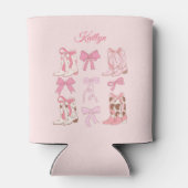 Laarzen & Bogen Roze Cowgirl Meisje Bachelorette Blikjeskoeler (Achterkant)