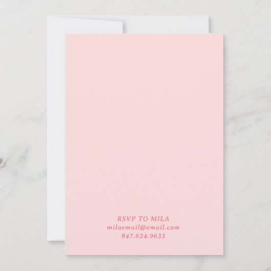 Laarzen & Bogen Roze Girly Bachelorette Party Kaart (Achterkant)