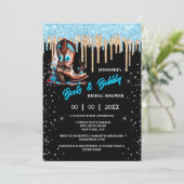 Laarzen borrelende cowboy laars glitters glans bru kaart (Staand voorkant)