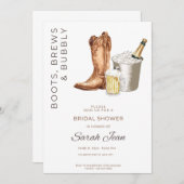 Laarzen, Brouwen en Bubble Vrijgezellenfeest Uitno Kaart (Voorkant / Achterkant)