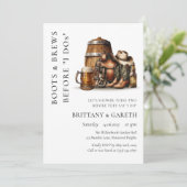 Laarzen & Brouwen Voordat Ik Dos Bruiloftsdouche B Kaart (Staand voorkant)