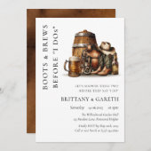 Laarzen & Brouwen Voordat Ik Dos Bruiloftsdouche B Kaart (Voorkant / Achterkant)