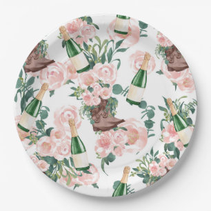 Laarzen & Bruisend Bloemenkampioens Bruiloftsuitno Papieren Bordje