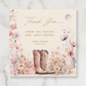 Laarzen & Bruisend Bloemstuk Cowgirl Bruidsfeest Bedankjes Labels (Achterkant)