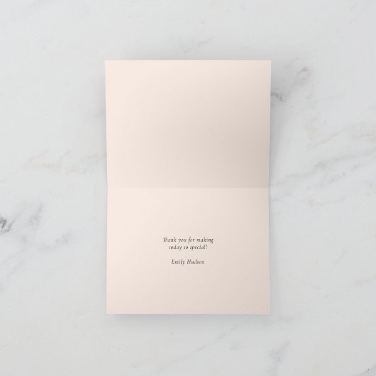 Laarzen & Bruisend Westers Bruidsfeest Bedankkaart (Binnen)