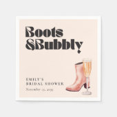 Laarzen & Bruisend Westers Bruidsfeest Servet (Voorkant)