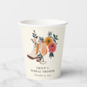 Laarzen & Bruisend Westers Bruidsmeisjesfeest Papieren Bekers (Voorkant)