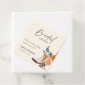 Laarzen & Bruisend Westers Bruiloftsfeestje Bedankjes Labels (In situ)