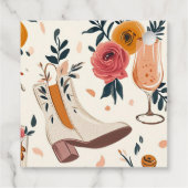 Laarzen & Bruisend Westers Bruiloftsfeestje Bedankjes Labels (Achterkant)