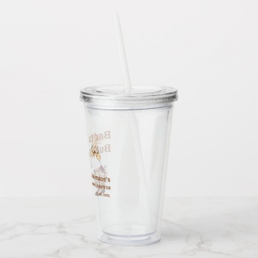 Laarzen & Bruisende Boho Westerse Bruiloftsfeest B Acryl Drinkbeker (Links)