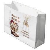 Laarzen & Bruisende Boho Westerse Bruiloftsfeest Groot Cadeauzakje (Voorkant Gekanteld)