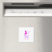 Laarzen & bruisende champagnefles bruidsdouche roz magneet (Insitu (Vaatwasser))