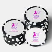 Laarzen & bruisende champagnefles bruidsdouche roz poker chips (Opstapeling)