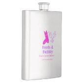 Laarzen & bruisende champagnefles bruidsfeest roze flacon (Rechts)