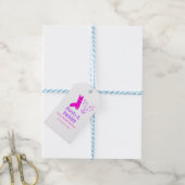 Laarzen & bruisende champagnefles bruidsfeestje ro cadeaulabel (Met Touw)