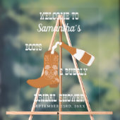 Laarzen Bruisende Rustieke Westerse Bruiloft  Acryl Bord (Neutraal)