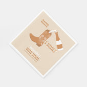 Laarzen Bruisende Rustieke Westerse Bruiloft Count Servet (Hoek)