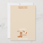 Laarzen Bruisende Rustieke Westerse Bruiloftsfeest Bedankkaart (Voorkant)