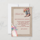 Laarzen Brunch & Bubbly Flat Dank u kaart (Voorkant)