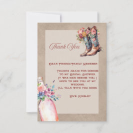 Laarzen Brunch & Bubbly Flat Dank u kaart