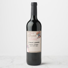 Laarzen Brunch & Bubbly Vrijgezellenfeest Wijn Etiket