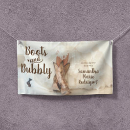 Laarzen & Bubbelende Texas Bruid in Laarzen Bruids Spandoek