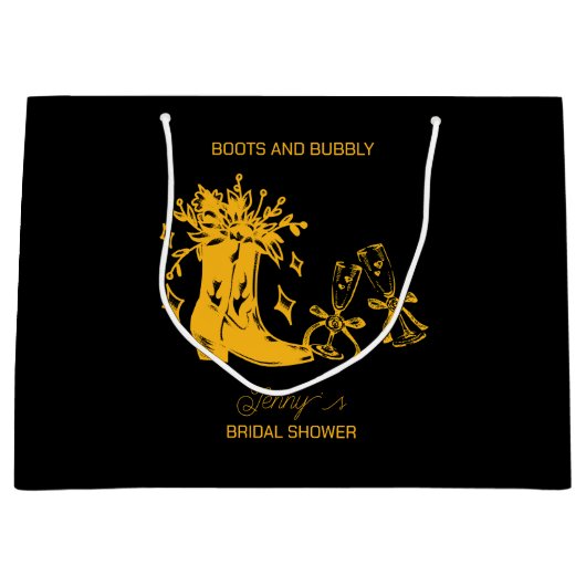 Laarzen & Bubbelig Bruidsmeisje Borrel Groot Cadeauzakje (Voorkant)