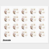 Laarzen & Bubbels Boho Westerse Bruidsfeest Borrel Ronde Sticker (Vel)