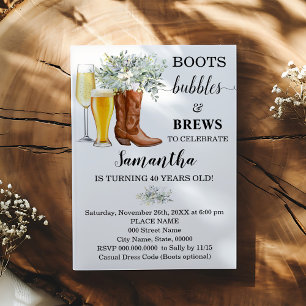 Laarzen Bubbels en brouwsels Verjaardagsfeest Kaart