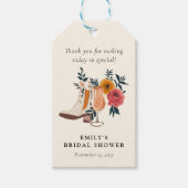 Laarzen & Bubbels Westerse Bruidsmeisjesborrel Cadeaulabel (Voorkant)