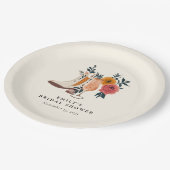 Laarzen & Bubbels Westerse Bruidsmeisjesborrel Papieren Bordje (Gekanteld)