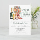 Laarzen, Bubble en Brews voor de I Do's Kaart (Staand voorkant)