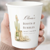 Laarzen & Bubbles Boho Chic Westerse Babyborrel Papieren Bekers