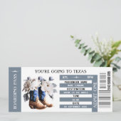 Laarzen bubbly bachelorette boarding pass Texas ch Kaart (Staand voorkant)