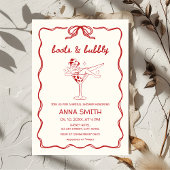 Laarzen & Bubbly Handgetekende Rodeo Red Vrijgezel Kaart