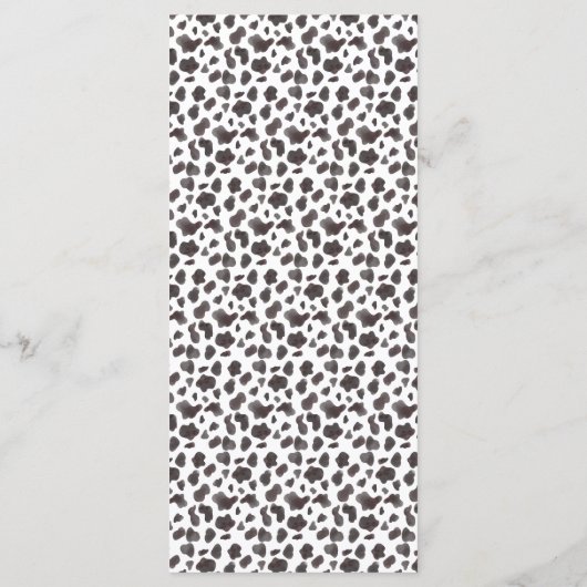 Laarzen & Bubbly Rustiek Western Menu (Achterkant)