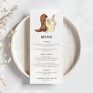 Laarzen & Bubbly Rustiek Western Menu