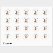 Laarzen & Bubbly Rustieke Westerne bruiloft Ronde Sticker (Vel)