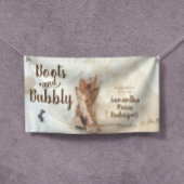 Laarzen & Bubbly Texas Bruid in Laarzen Bruiloft F Spandoek