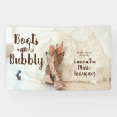 Laarzen & Bubbly Texas Bruid in Laarzen Bruiloft Spandoek (Horizontaal)