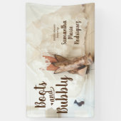 Laarzen & Bubbly Texas Bruid in Laarzen Bruiloft Spandoek (Verticaal)