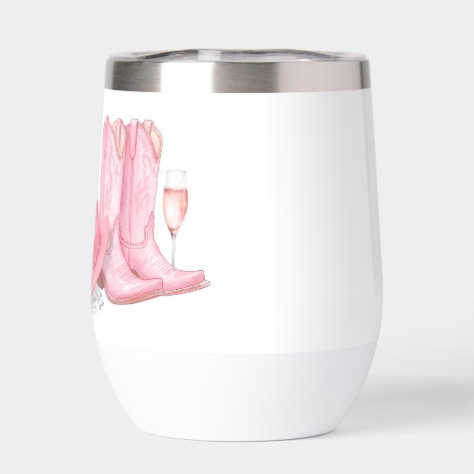 Laarzen & Bubbly Western Cowgirl Roze Vrijgezellen (Achterkant)