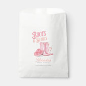 Laarzen & Bubbly Western Cowgirl Roze Vrijgezellen Bedankzakje (Voorkant)