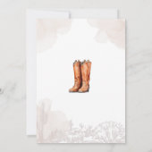 Laarzen & Bubbly Western Paar Coed Vrijgezellenfee Kaart (Achterkant)