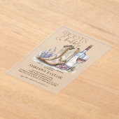 Laarzen & Bubbly Western Vrijgezellenfeest Acryl Uitnodigingen (Laagn)