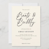 Laarzen & Bubbly Western Vrijgezellenfeest Kaart (Voorkant)