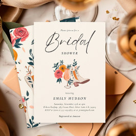 Laarzen & Bubbly Western Vrijgezellenfeest Kaart