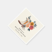 Laarzen & Bubbly Western Vrijgezellenfeest Servet (Hoek)